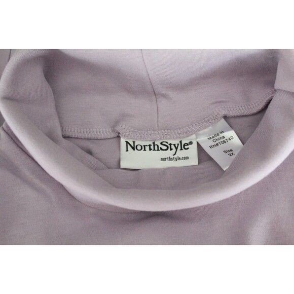 North Style Turtle Neck Cotton Lavender Size 2 X NWT - Picture 3 of 5